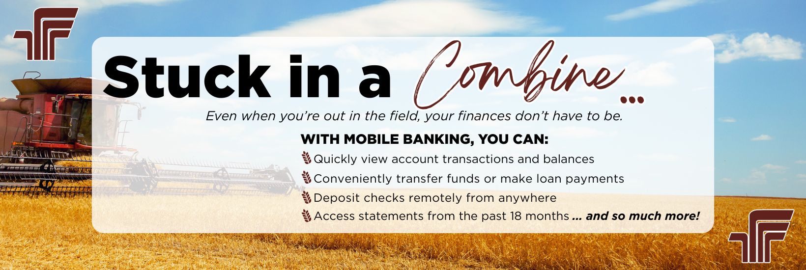 FBMT Mobile Banking - quickly view account transactions, deposit checks, make payments, access statements and more