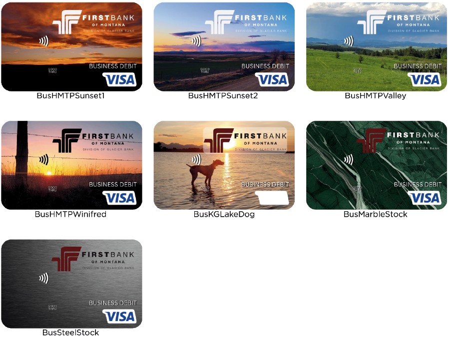 business debit card images
