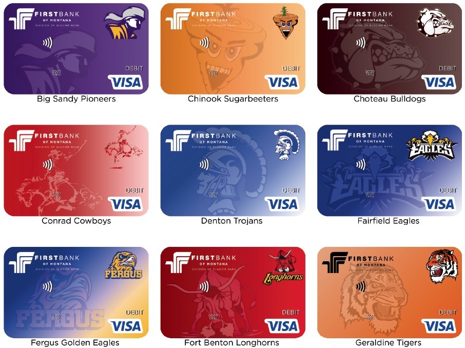 school mascot debit card images