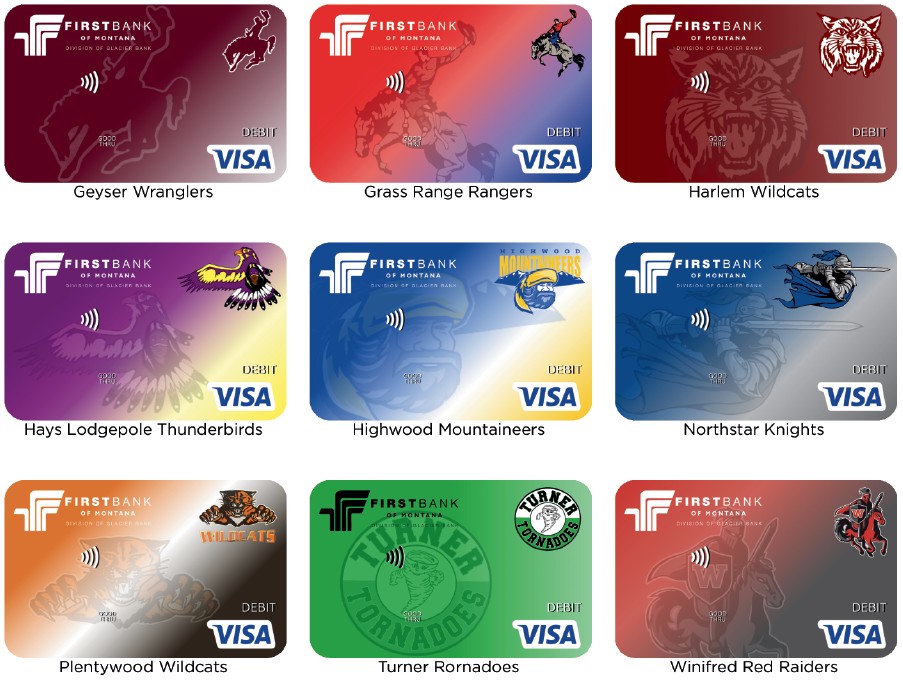 school mascot debit card images
