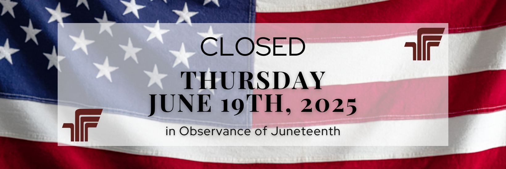 Juneteenth closure notice 2025
